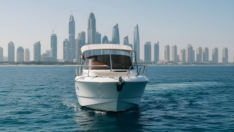 Golden Champion 30 ft yacht deck and seating area