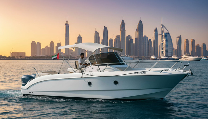 Golden Champion 30 ft luxury yacht exterior view