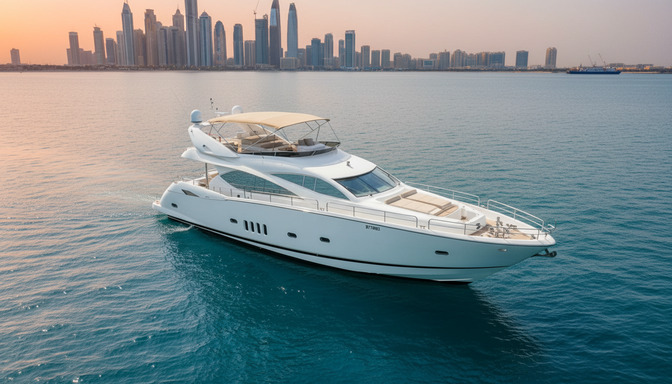 Marina Queen 82 ft aerial view at Dubai Marina