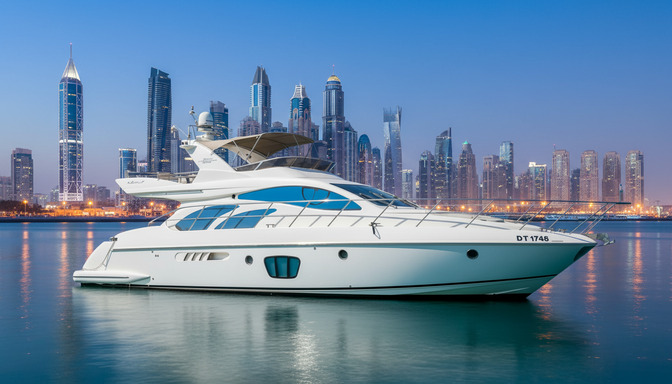 Pohled na exteriér luxusní jachty Diamond Duchess 55 ft